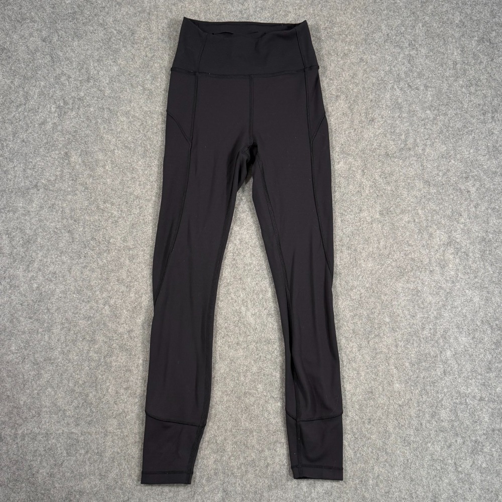 Lululemon‎ Athletica Black In Movement 25" Cropped Tights Women's Size 2